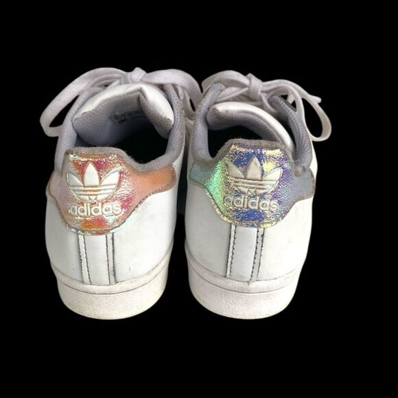 Adidas Superstar Big Kids Iridescent Sneakers 4.5 - Picture 5 of 8